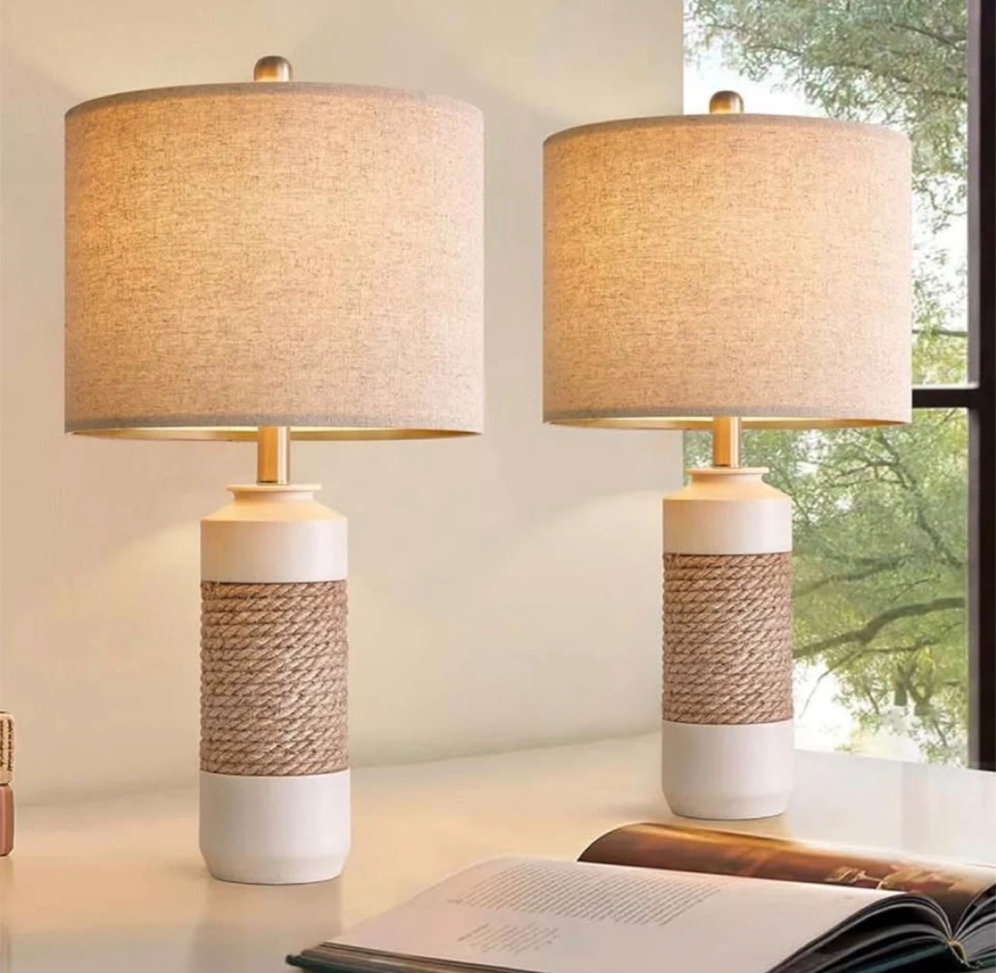 Retro Resin Table Lamps - Set of 2 (BULBS NOT INCLUDED) - photo 3