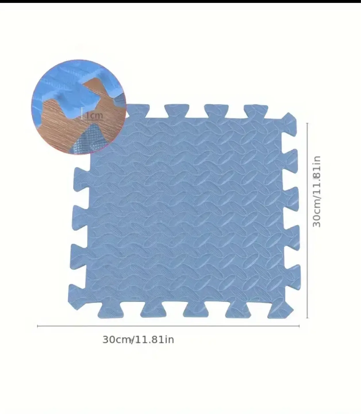 Foam Play Mat Tiles - White, 12pcs+ Beige, 15 pcs image indicator(3)