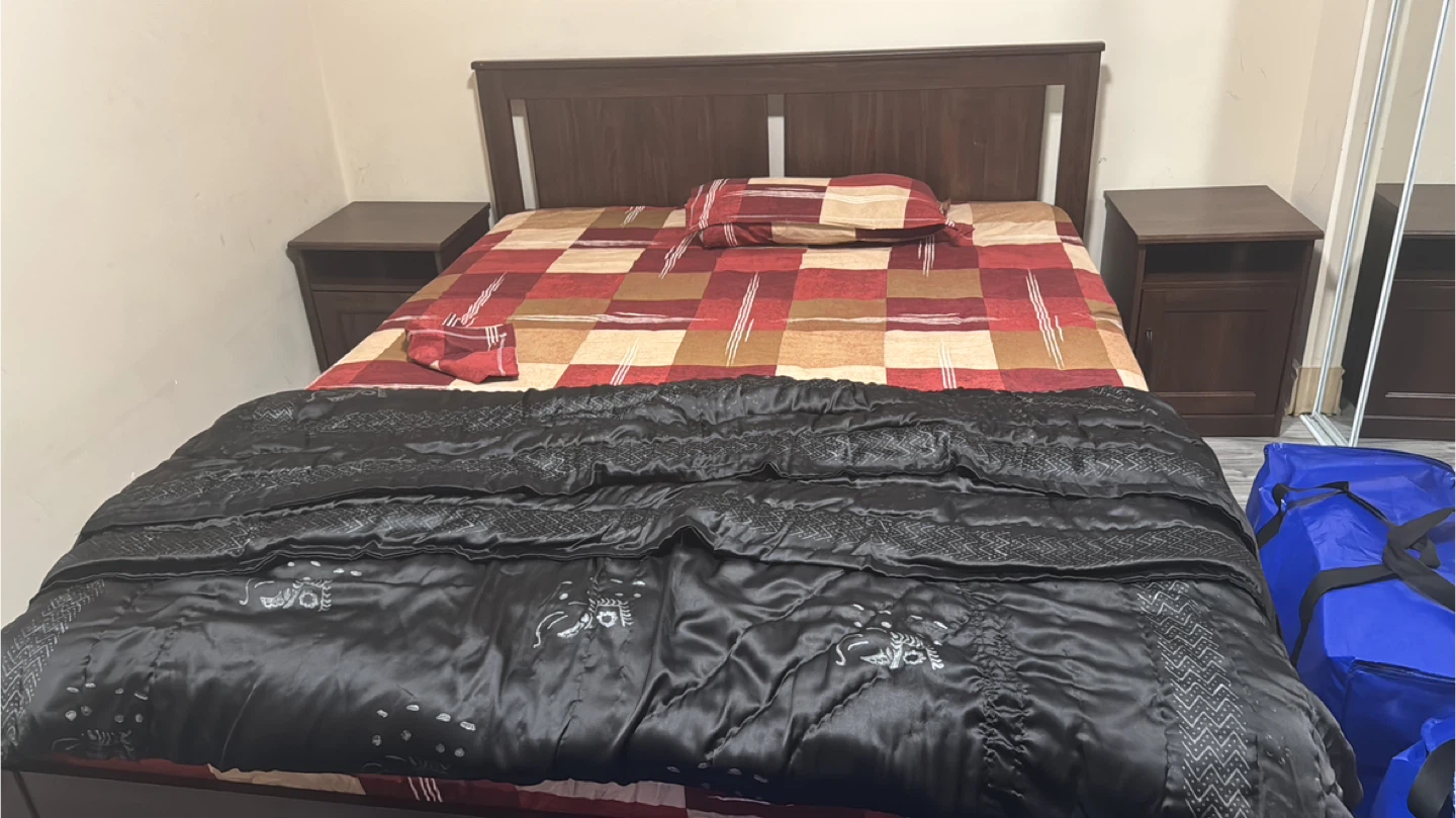 Queen Size Bed Frame with mattress