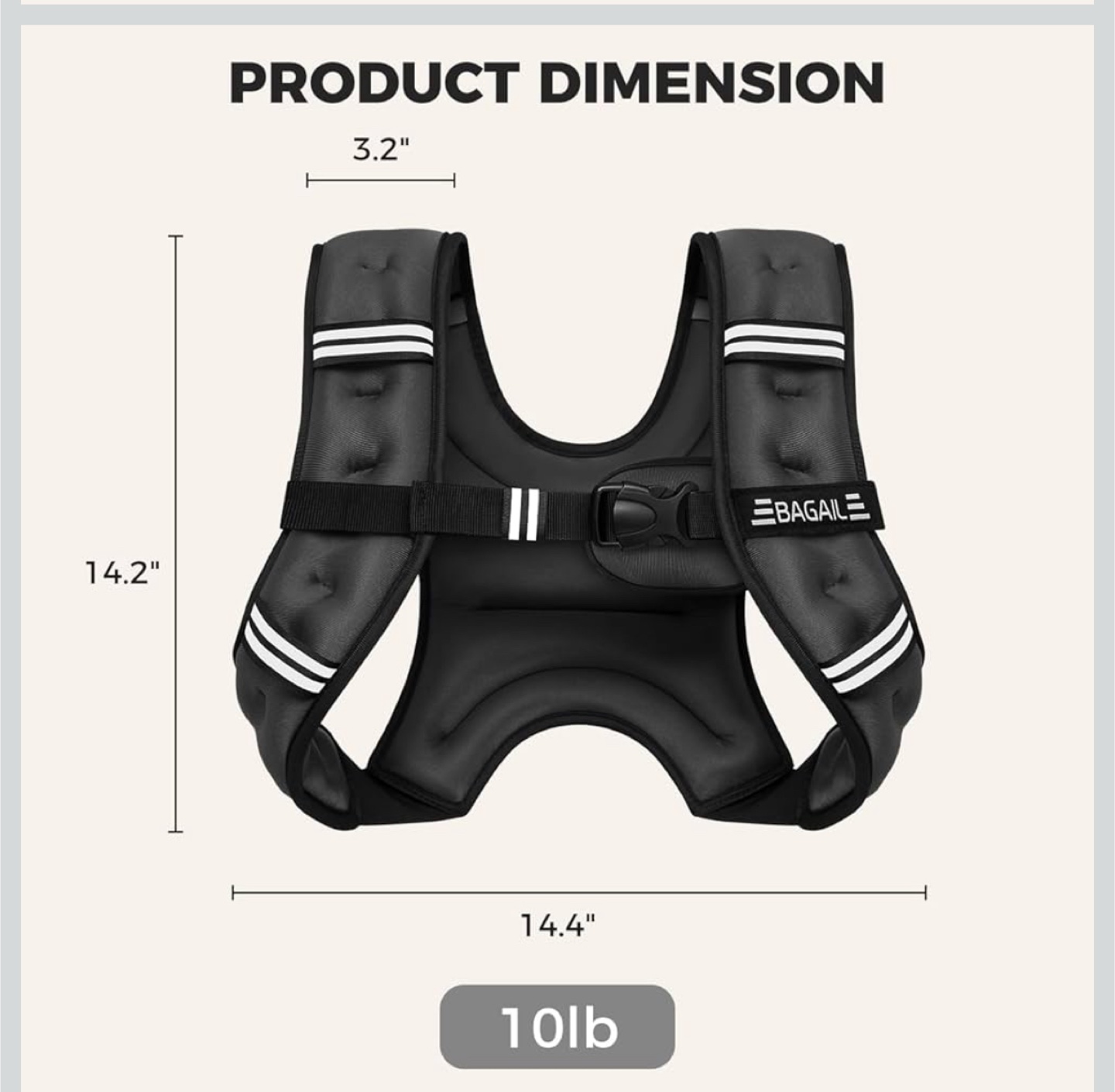 Bagail 10lb Weighted Vest - Brand New! - photo 2
