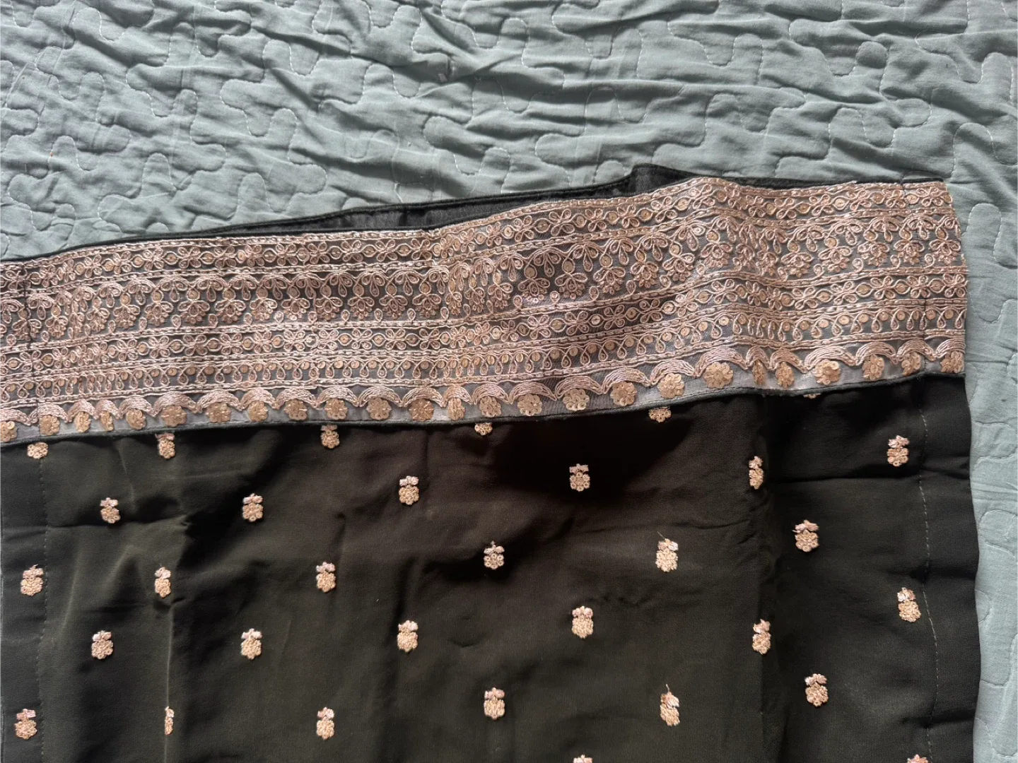 Black Embroidered Salwar Kameez image indicator(2)