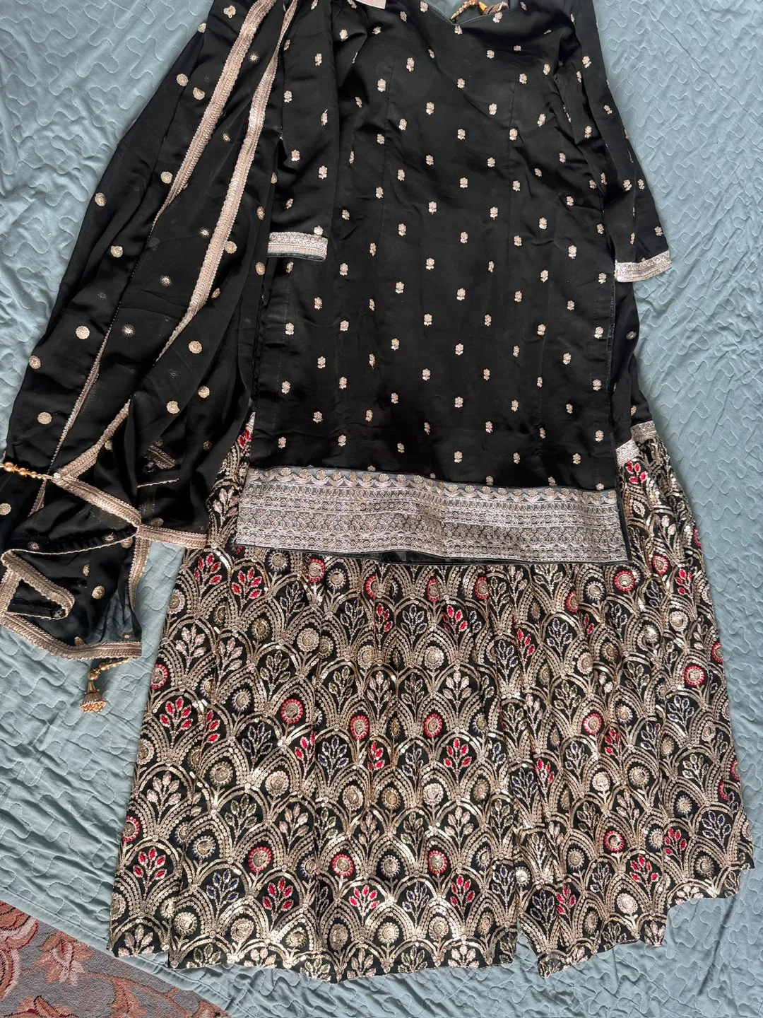 Black Embroidered Salwar Kameez