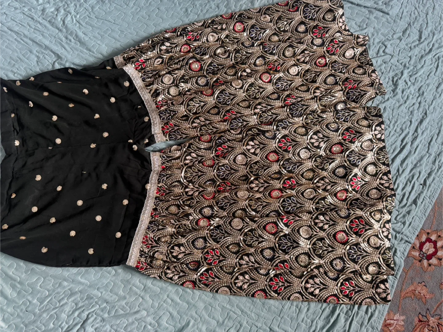 Black Embroidered Salwar Kameez image indicator(4)