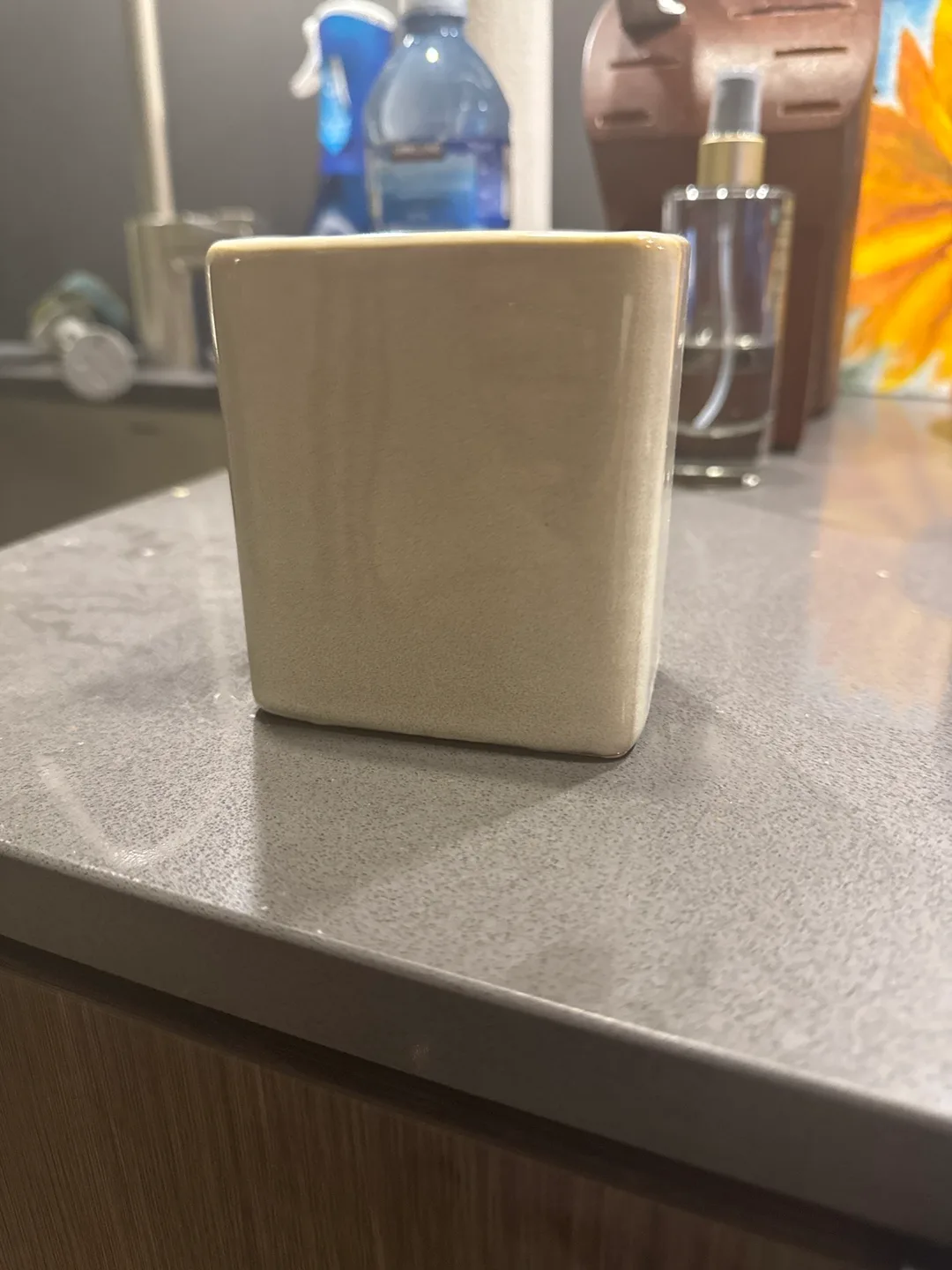 Beige Ceramic Toothbrush Holder thumbnail
