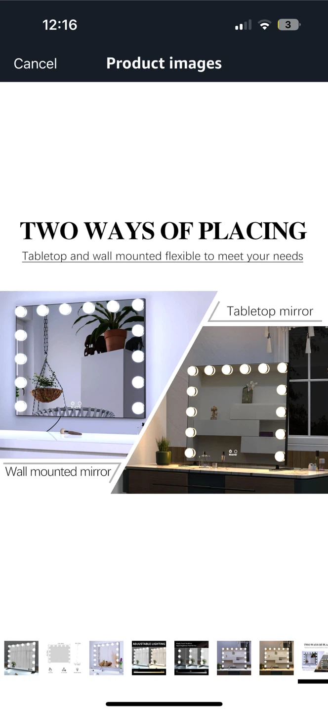 BEAUTME Hollywood Lighted Vanity Mirror - photo 2