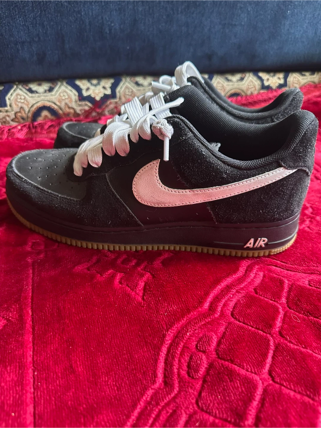 Nike Air Force 1 Black Suede - photo 3