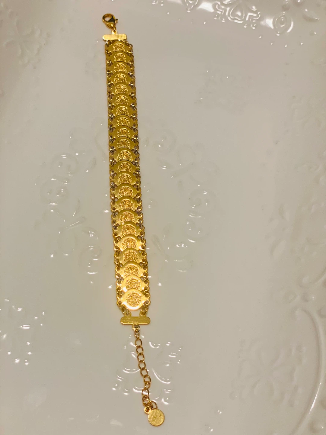 Gold-tone ZJL Coin Bracelet