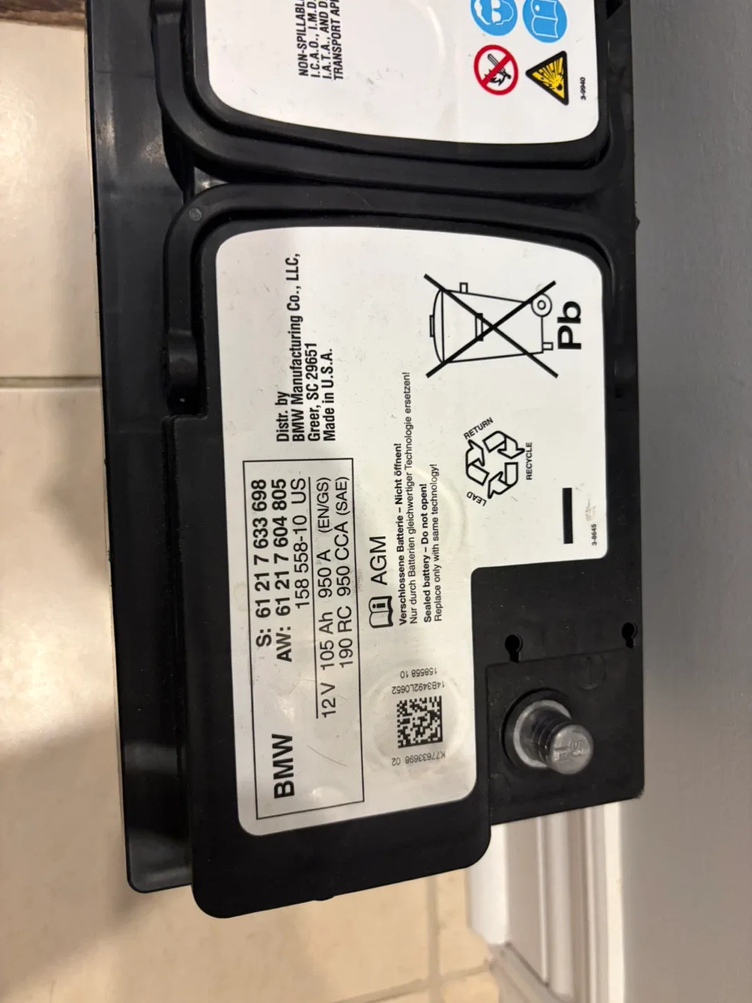 BMW AGM 12V 105 Ah Battery image indicator(2)