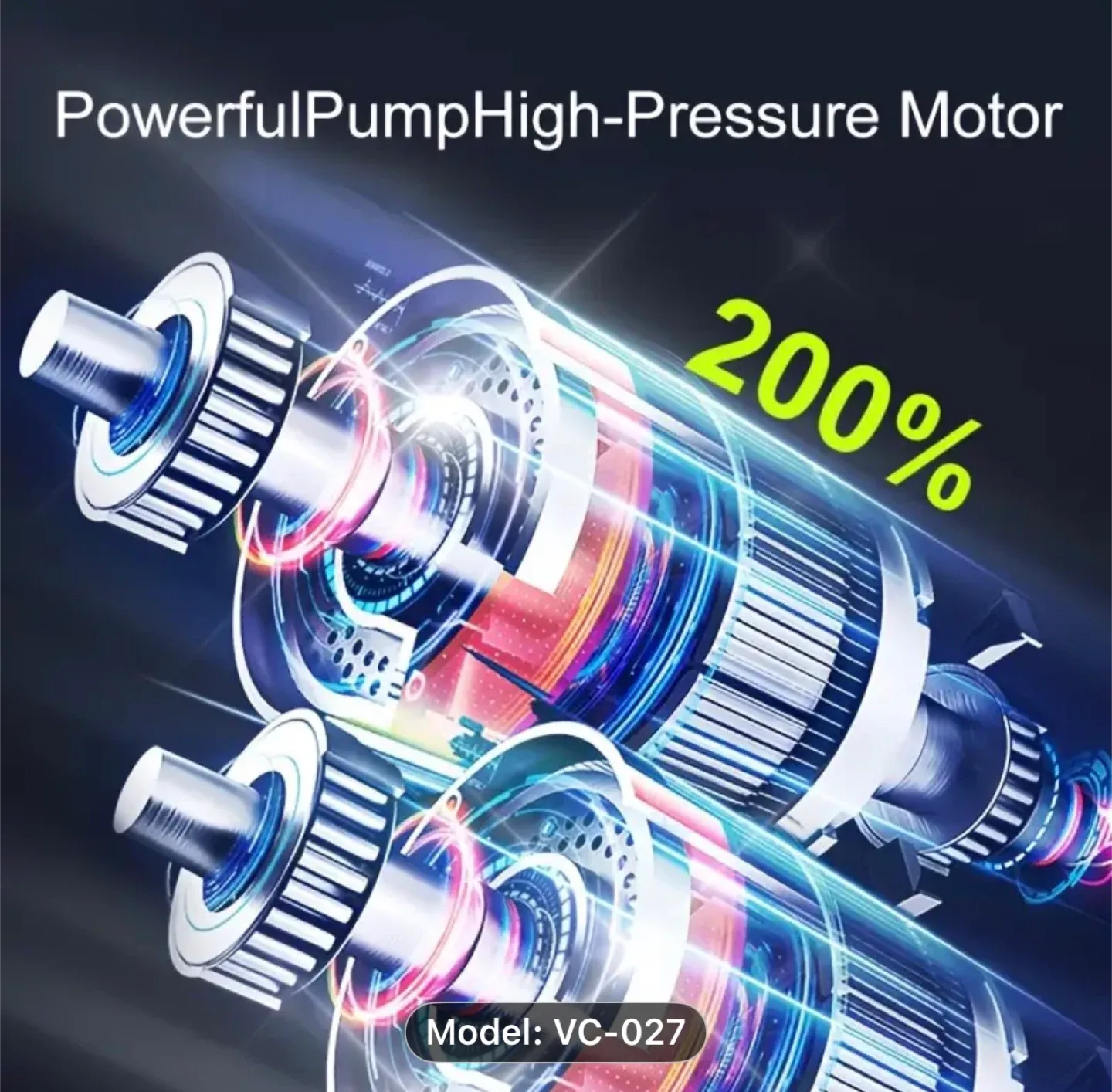 Portable Air Compressor Tire Inflator, 150PSI Car Tire Pump image indicator(6)