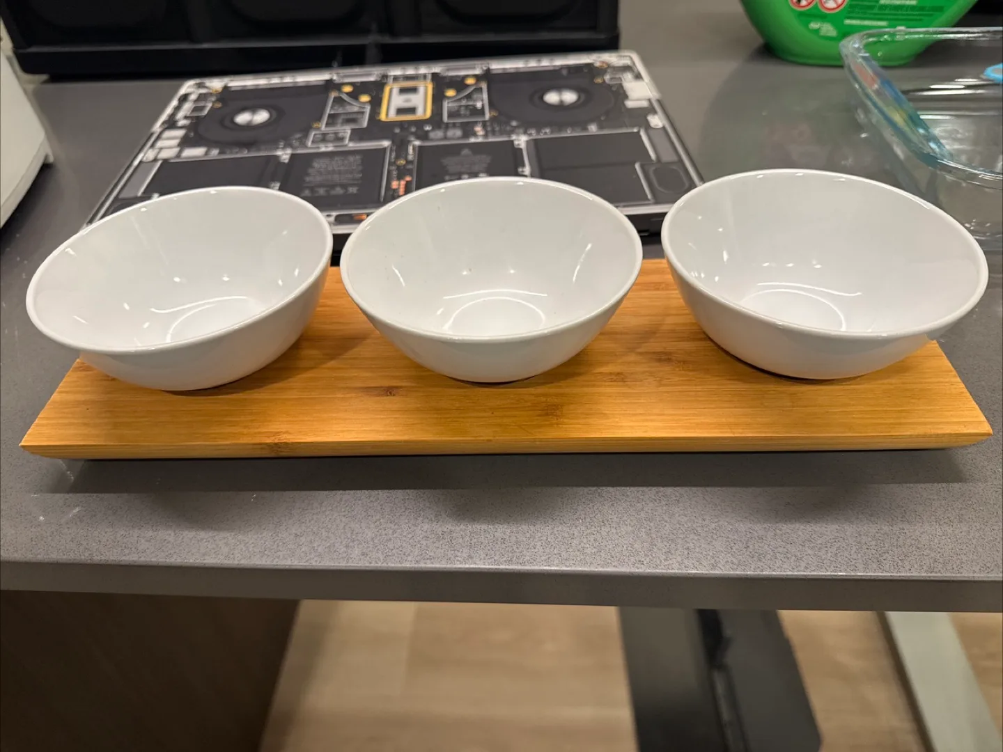 White Bowls with Bamboo Tray thumbnail