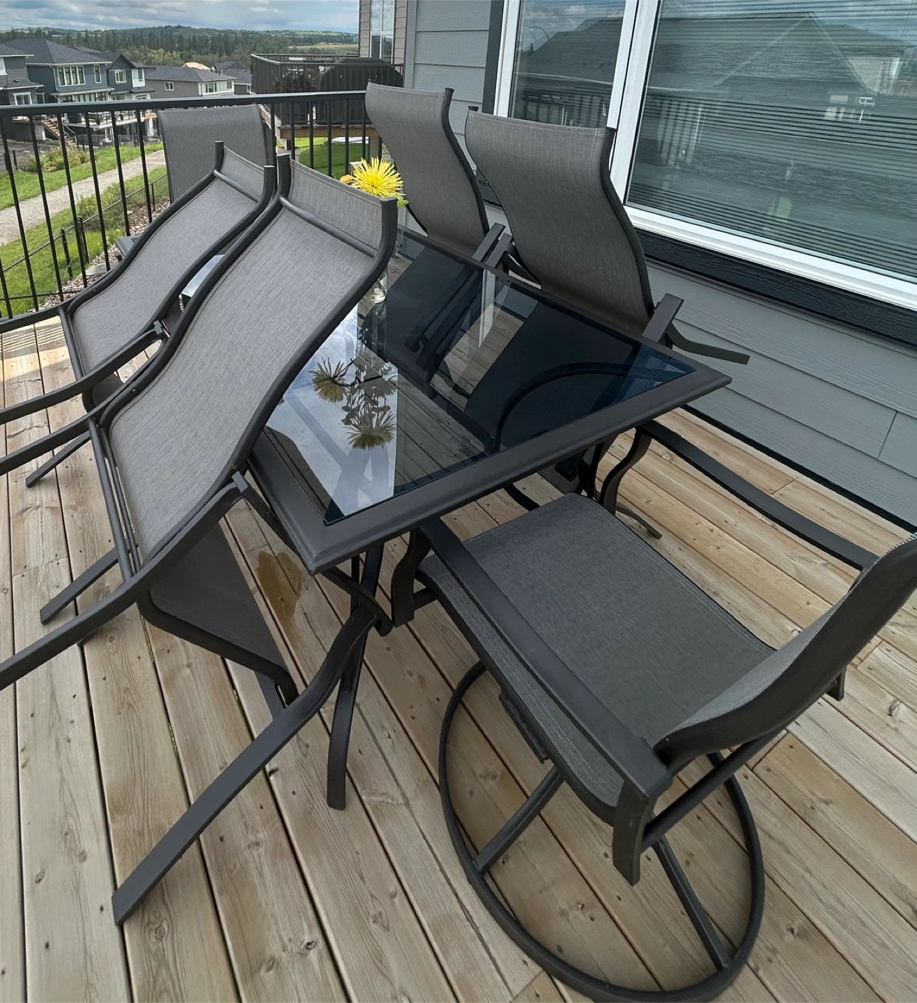 Patio Table Set with 6 Chairs - Outdoor Dining - photo 3