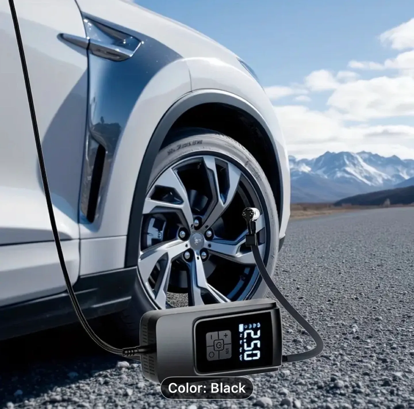 Car tire inflator, fast inflation, portable car tire inflator image indicator(5)