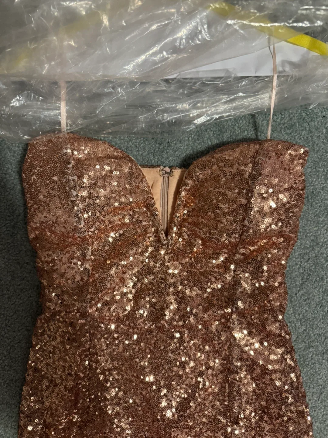 Tobi Sequin Mini Dress, Rose Gold - S image indicator(2)