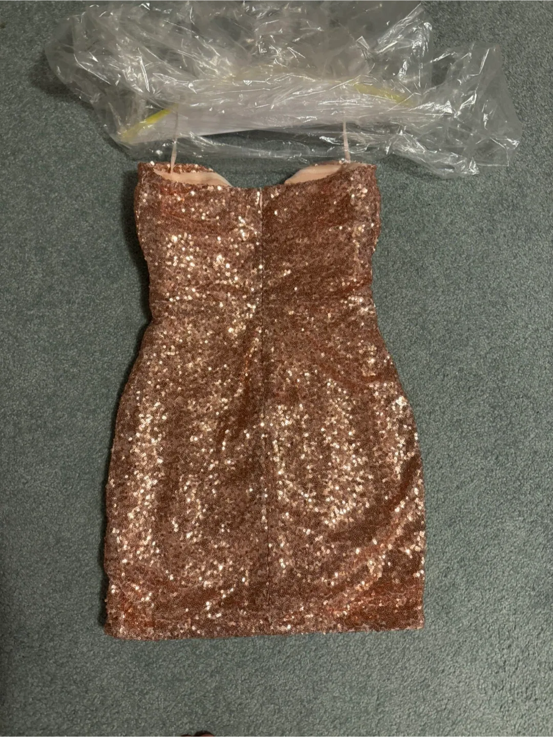 Tobi Sequin Mini Dress, Rose Gold - S image indicator(3)