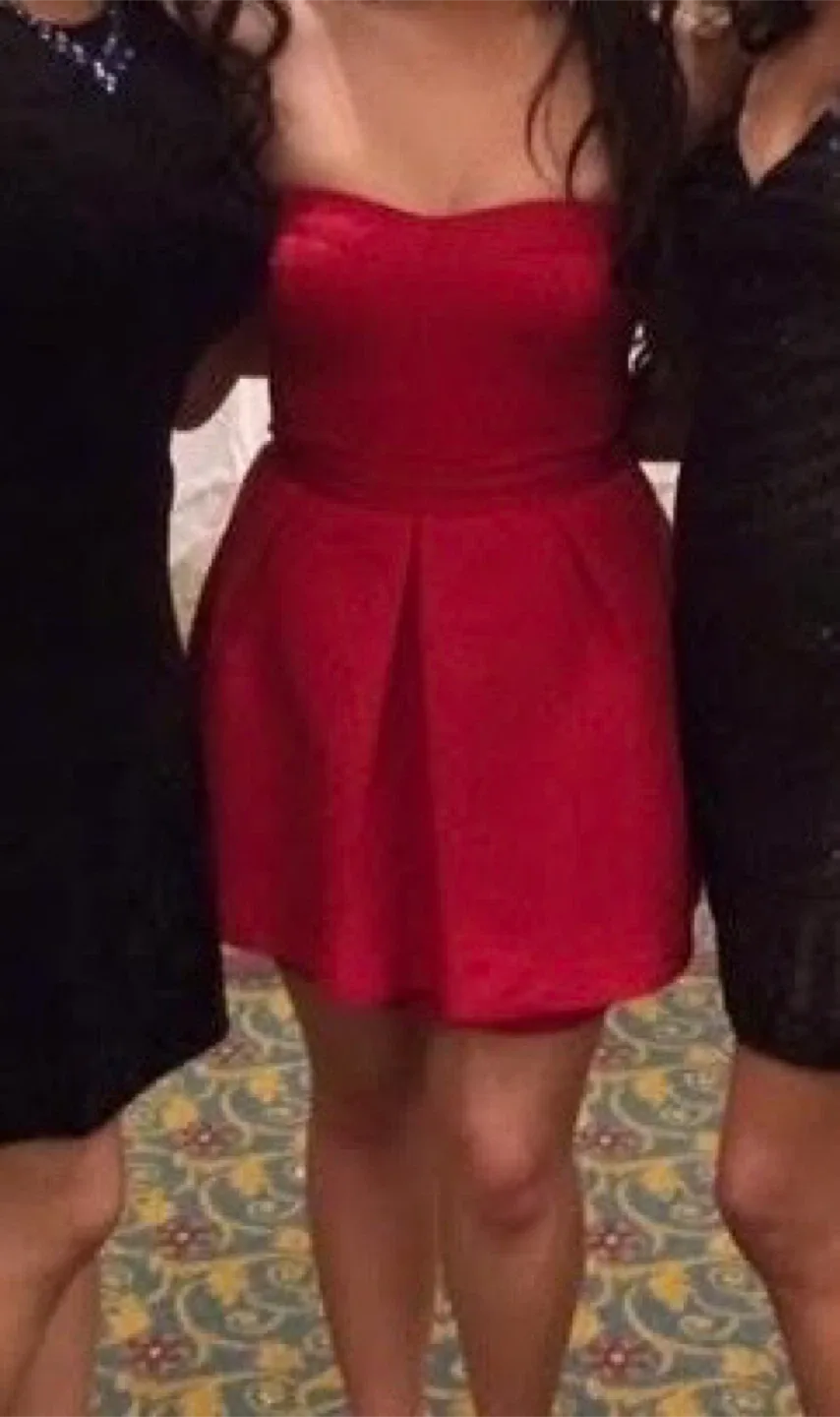 Urban Outfitters Red Strapless Mini Dress - 6 image indicator(3)