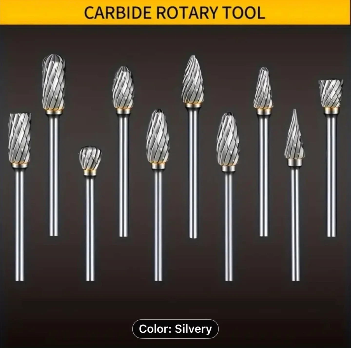 10pcs Carbide Rotary Files Set | Tungsten Steel Grinding Kit image indicator(3)