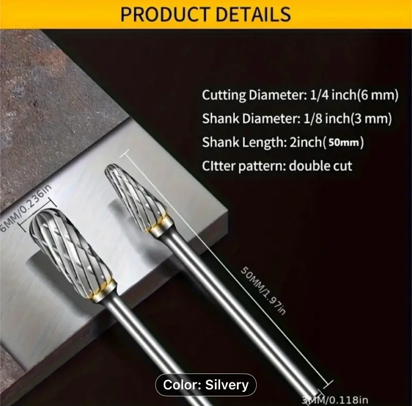 10pcs Carbide Rotary Files Set | Tungsten Steel Grinding Kit image indicator(6)