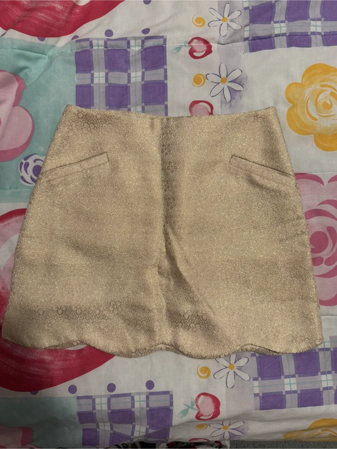 Urban Outfitters Gold Skirt - size 4 thumbnail