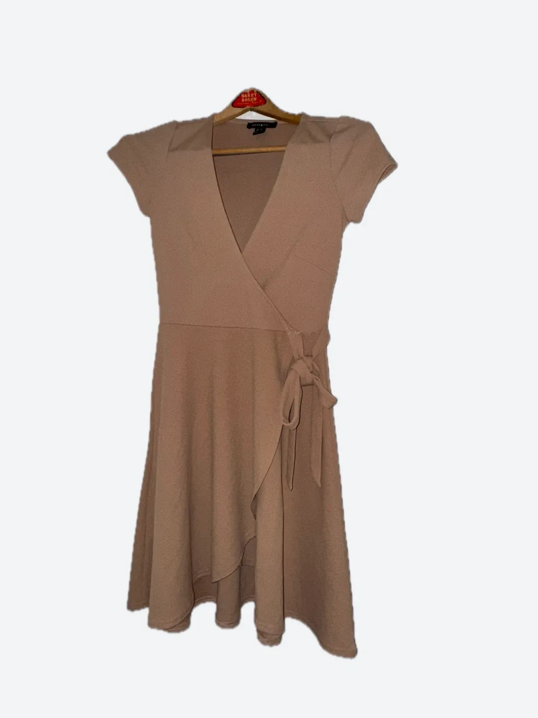 Revamped Beige Wrap Dress thumbnail