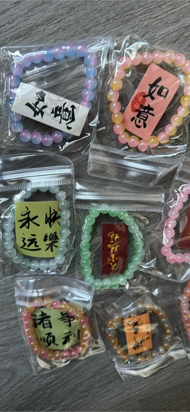 Assorted Crystal Bead Bracelets