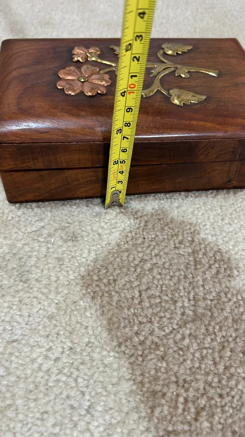 New Wooden Box with Floral Inlay image indicator(4)