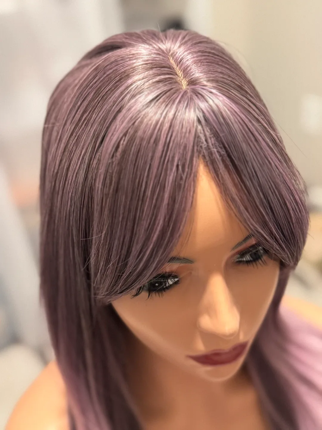 Purple Ombre Wig with Bangs image indicator(4)