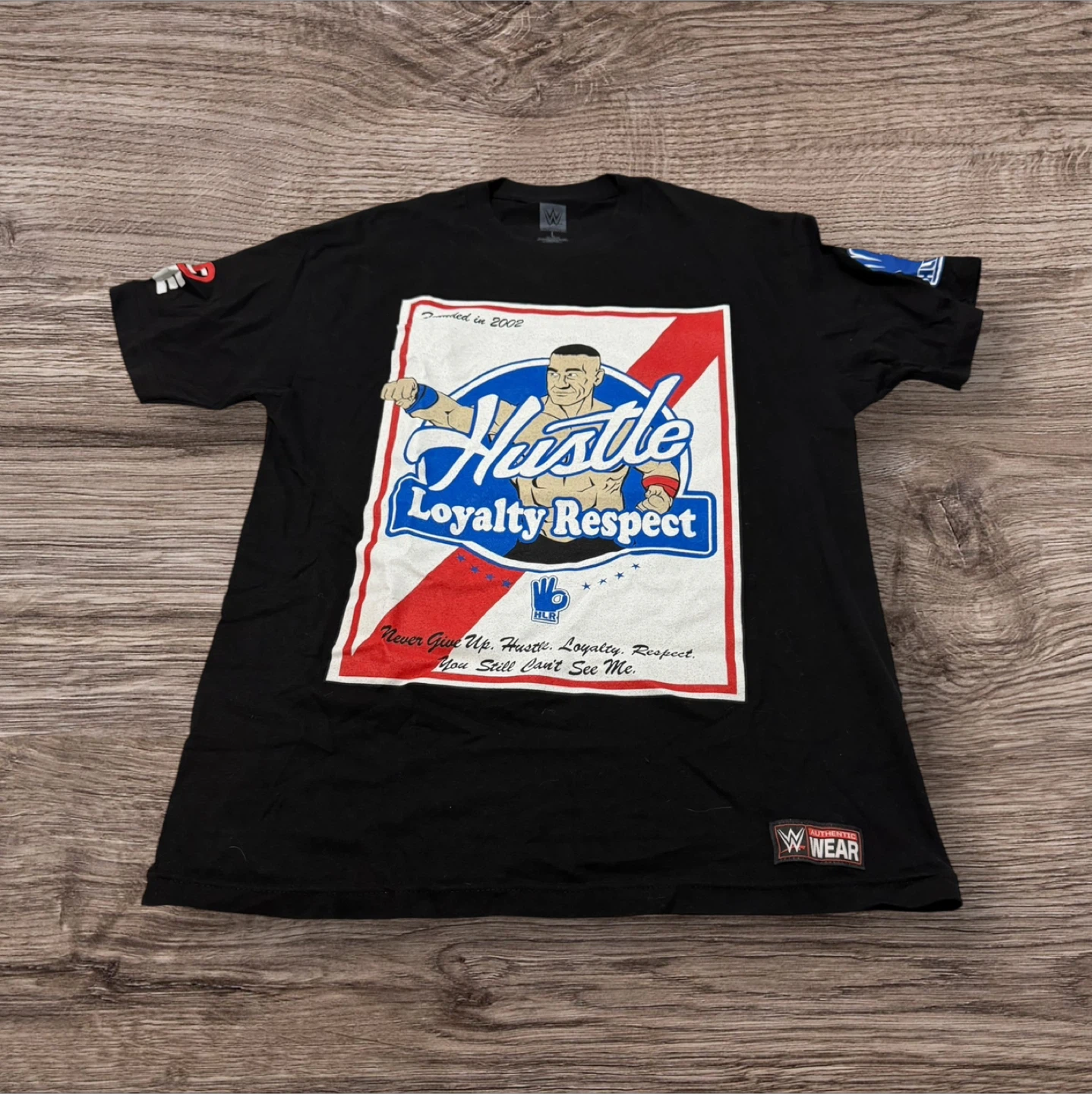 WWE John Cena Hustle Loyalty Respect T-Shirt Sz Large
