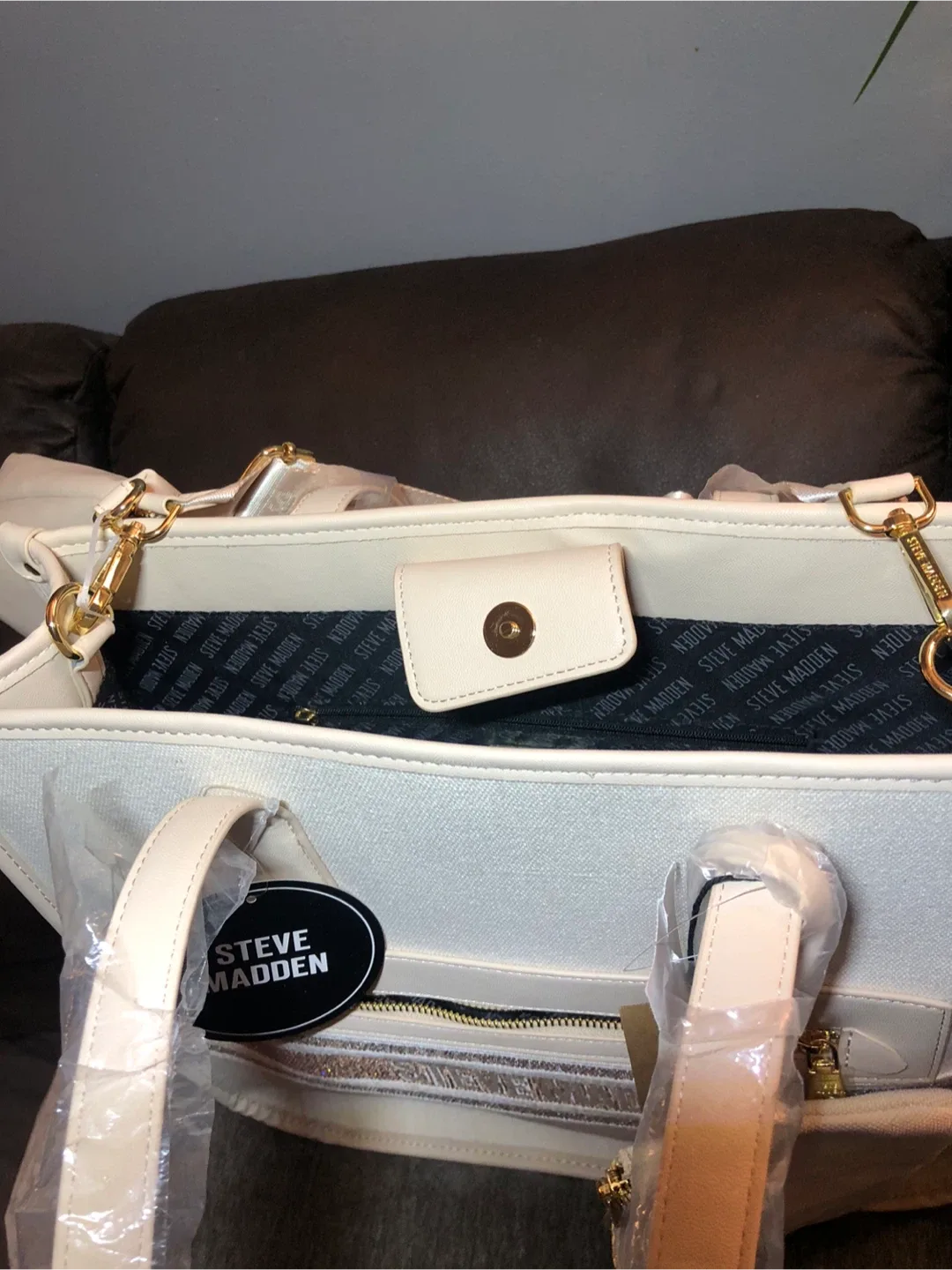 New Steve Madden Tote Bag - Ivory image indicator(4)
