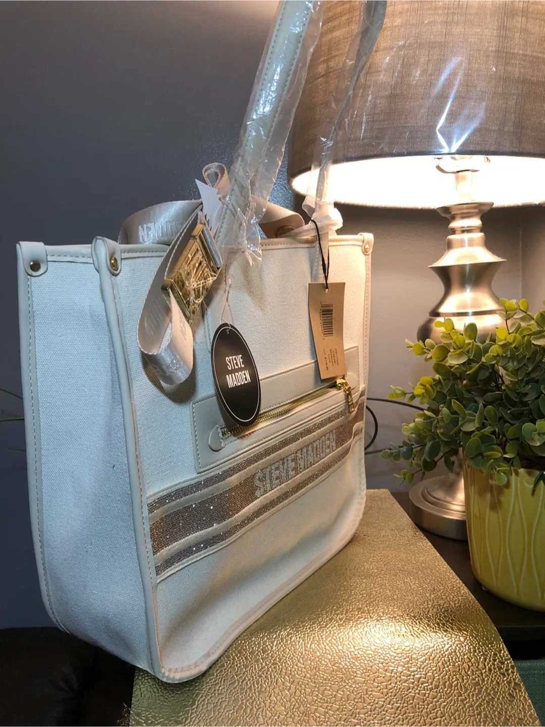 New Steve Madden Tote Bag - Ivory image indicator(2)