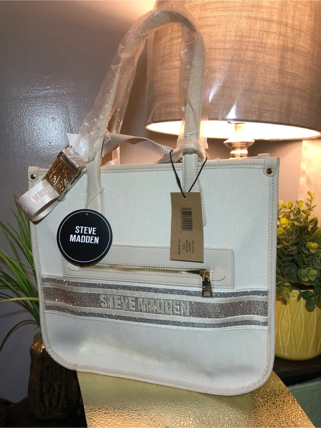 New Steve Madden Tote Bag - Ivory image indicator(3)