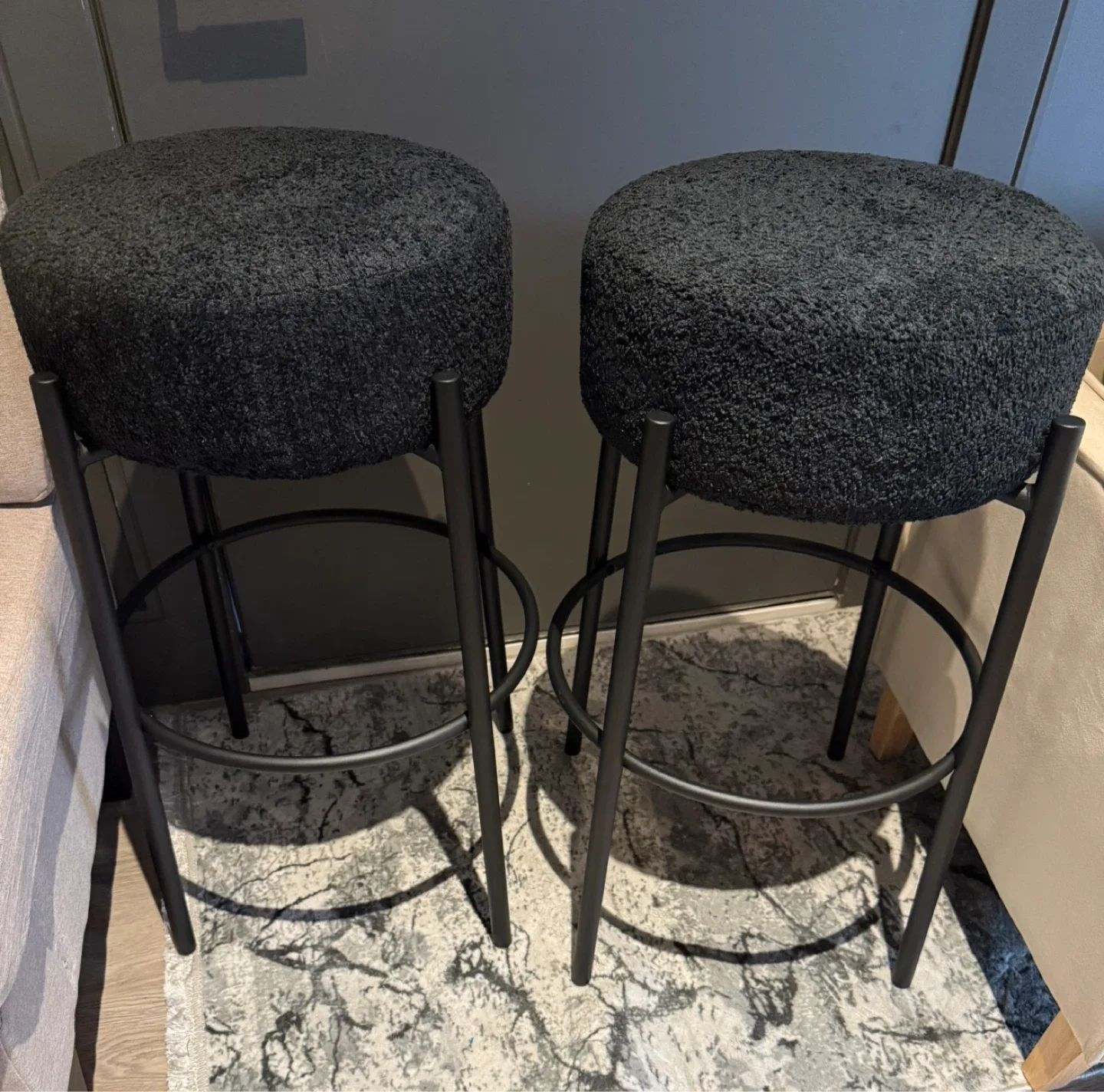 Brand New 2 Black Barstools - 30 inch thumbnail