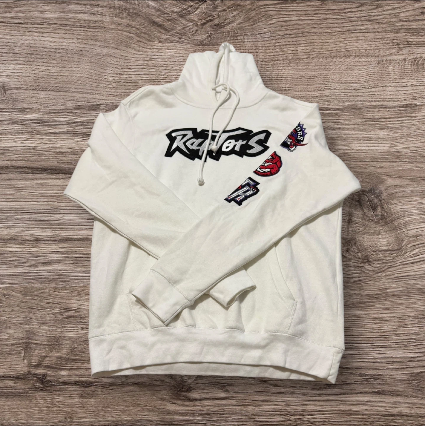 Toronto Raptors White Hoodie Sz Large