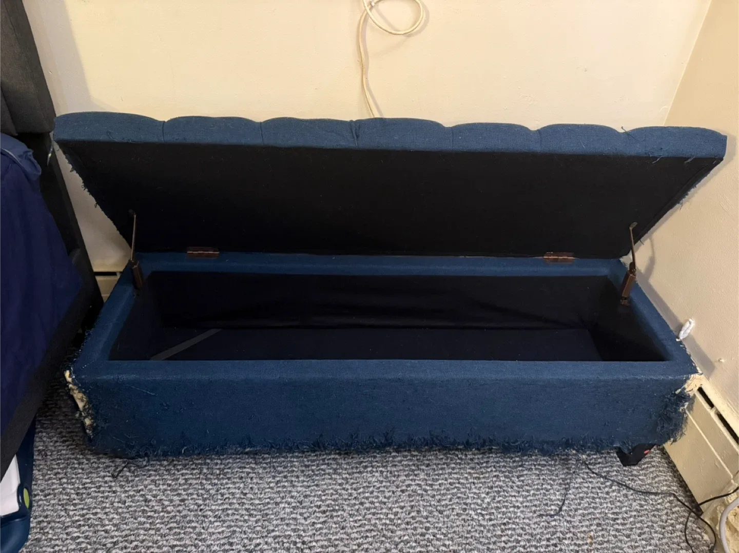 Storage Ottoman - Dark Blue