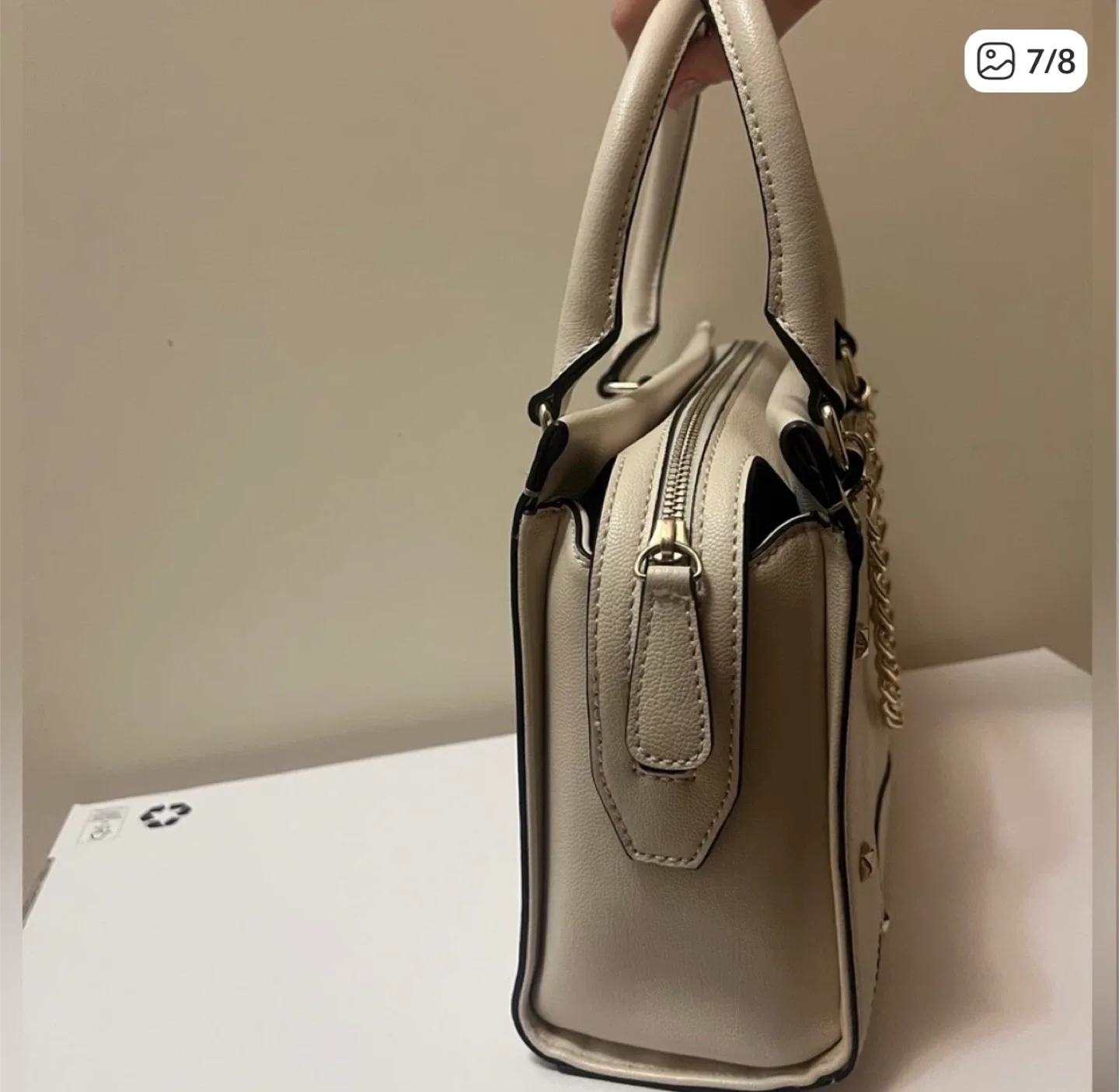 Steve Madden Satchel Bag - Cream image indicator(4)
