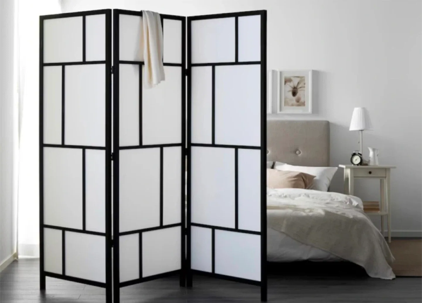 IKEA RISÖR Room Divider - White/Black thumbnail