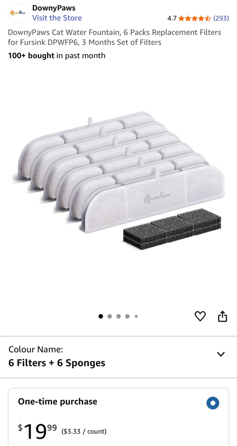 DownyPaws Fursink Cat Water Fountain image indicator(5)