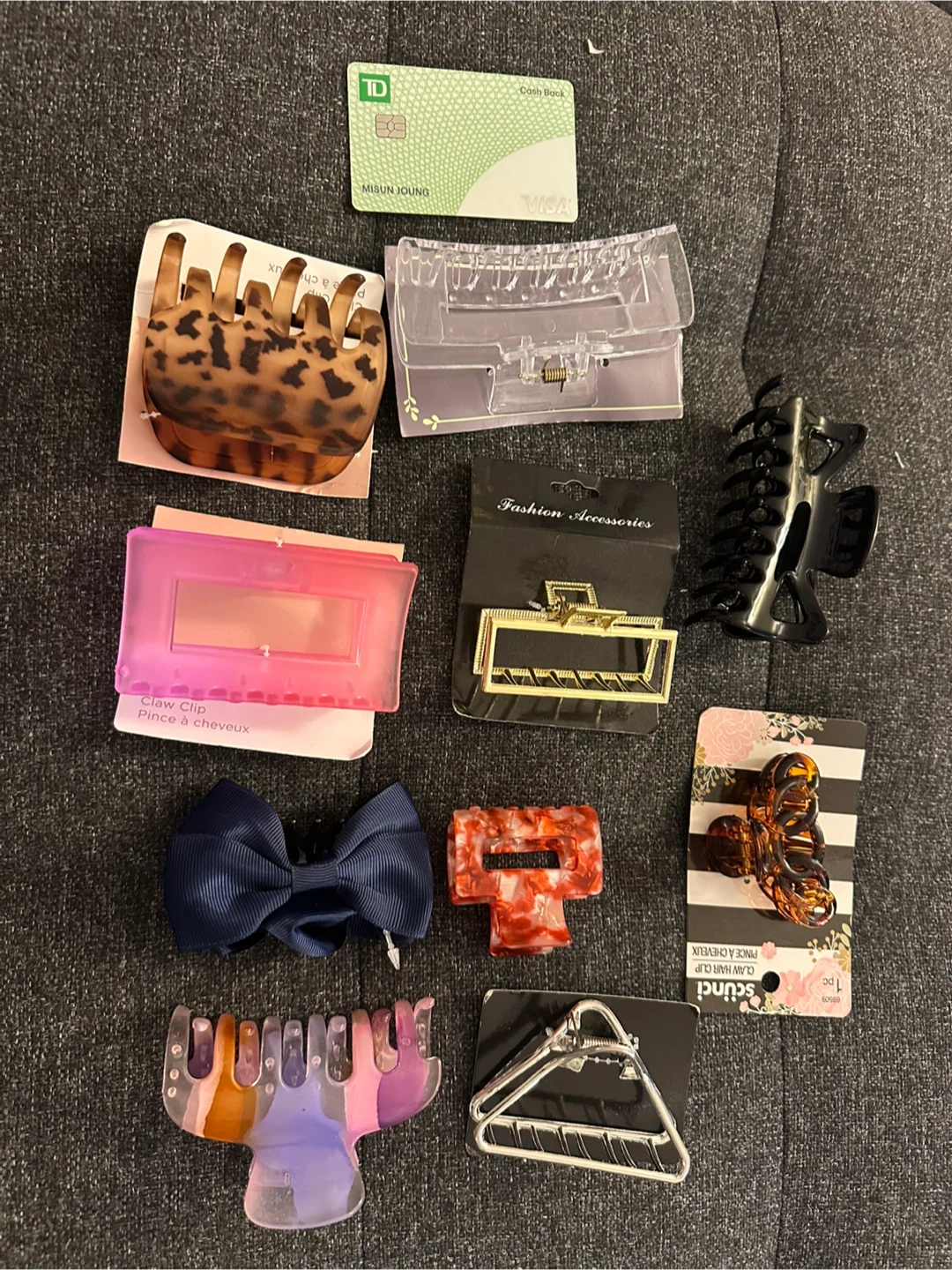 Assorted Hair Clips - Claw Clips, Bow Clip