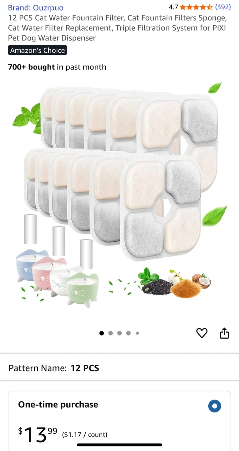 Catit Pixi Pink Cat Drinking Fountain image indicator(5)