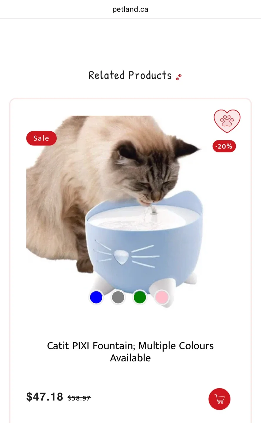 Catit Pixi Pink Cat Drinking Fountain image indicator(4)