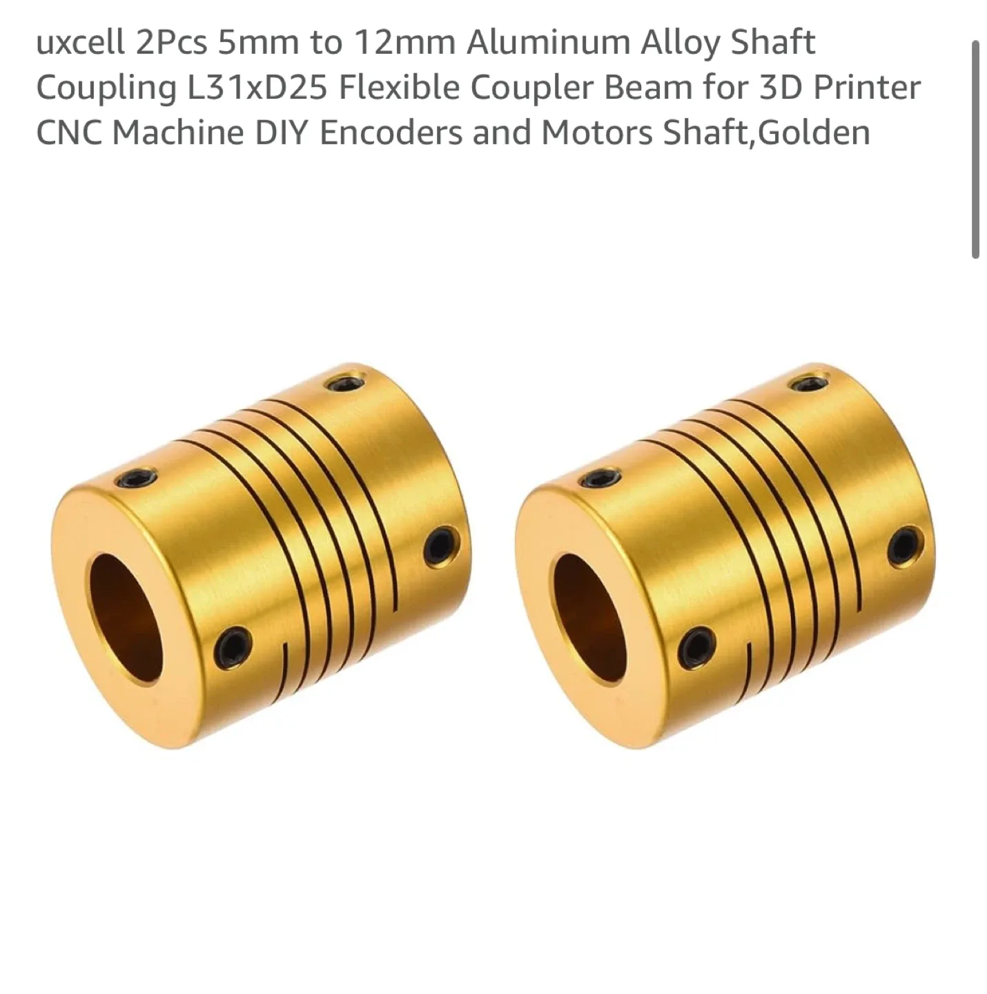 uxcell 5mm to 12mm Aluminum Shaft Couplings (2) thumbnail