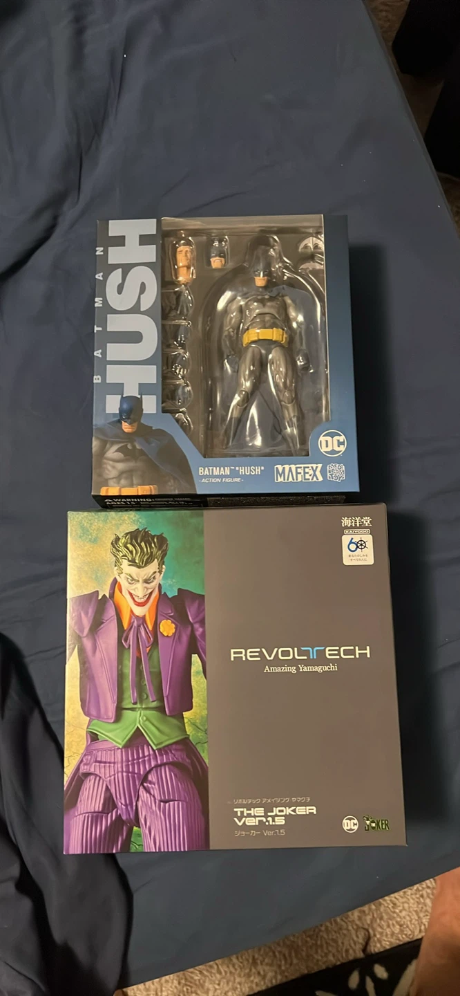 Mafex Batman hush (newest reissue) and yamaguchi joker v1.5