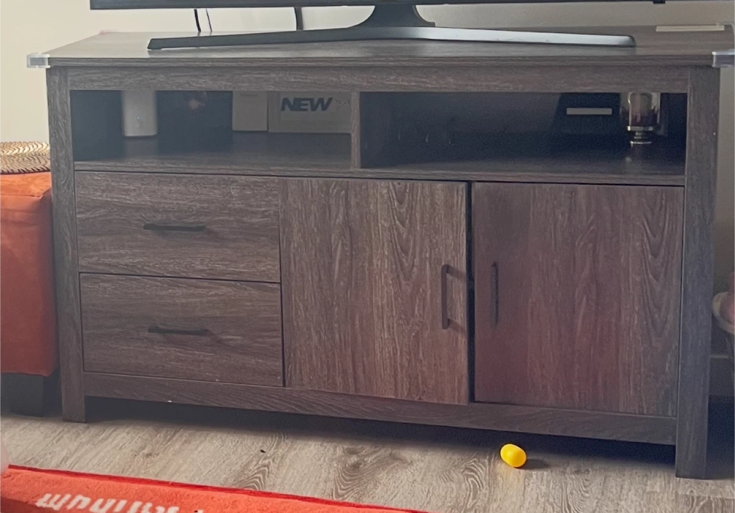 TV Stand - Dark Brown Wood