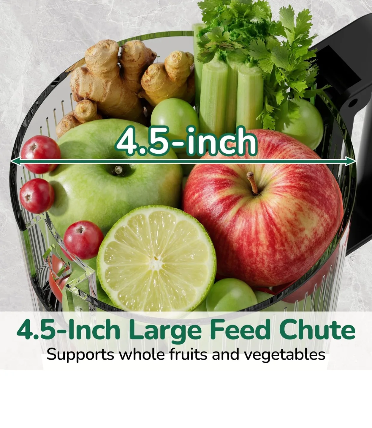 Brand New Canoly Cold Press Juicer, 350W Slow Masticating Juicer image indicator(5)