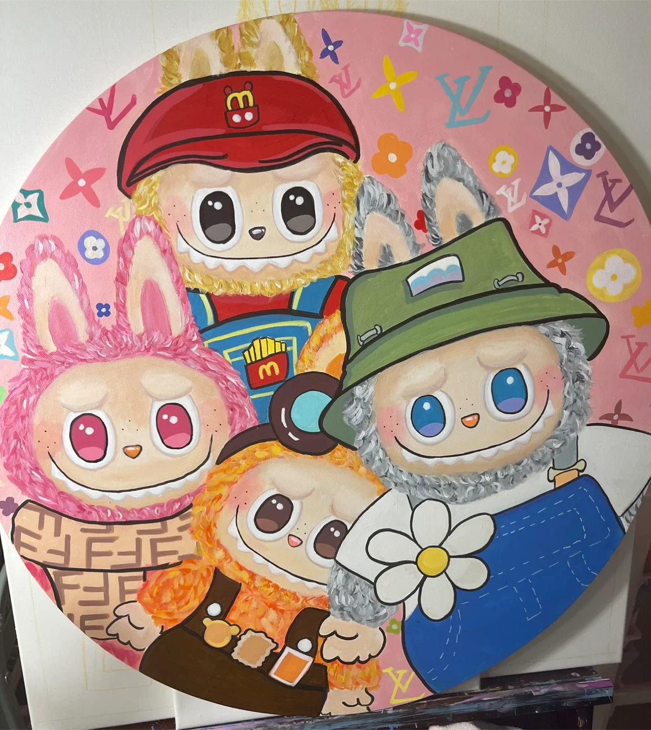 Acrylic Painting Labubu 60cm image indicator(2)