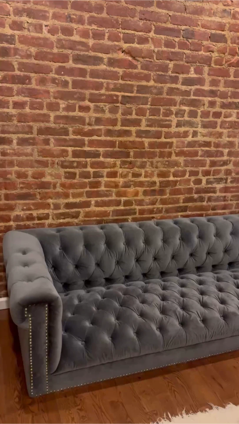 Gray Tufted Sofa - photo 4