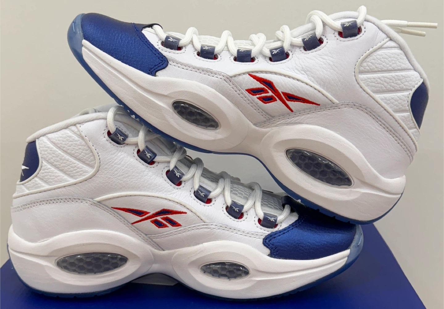 Reebok Question Mid Blue Toe – Allen Iverson Shoes – $150 OBO - photo 5