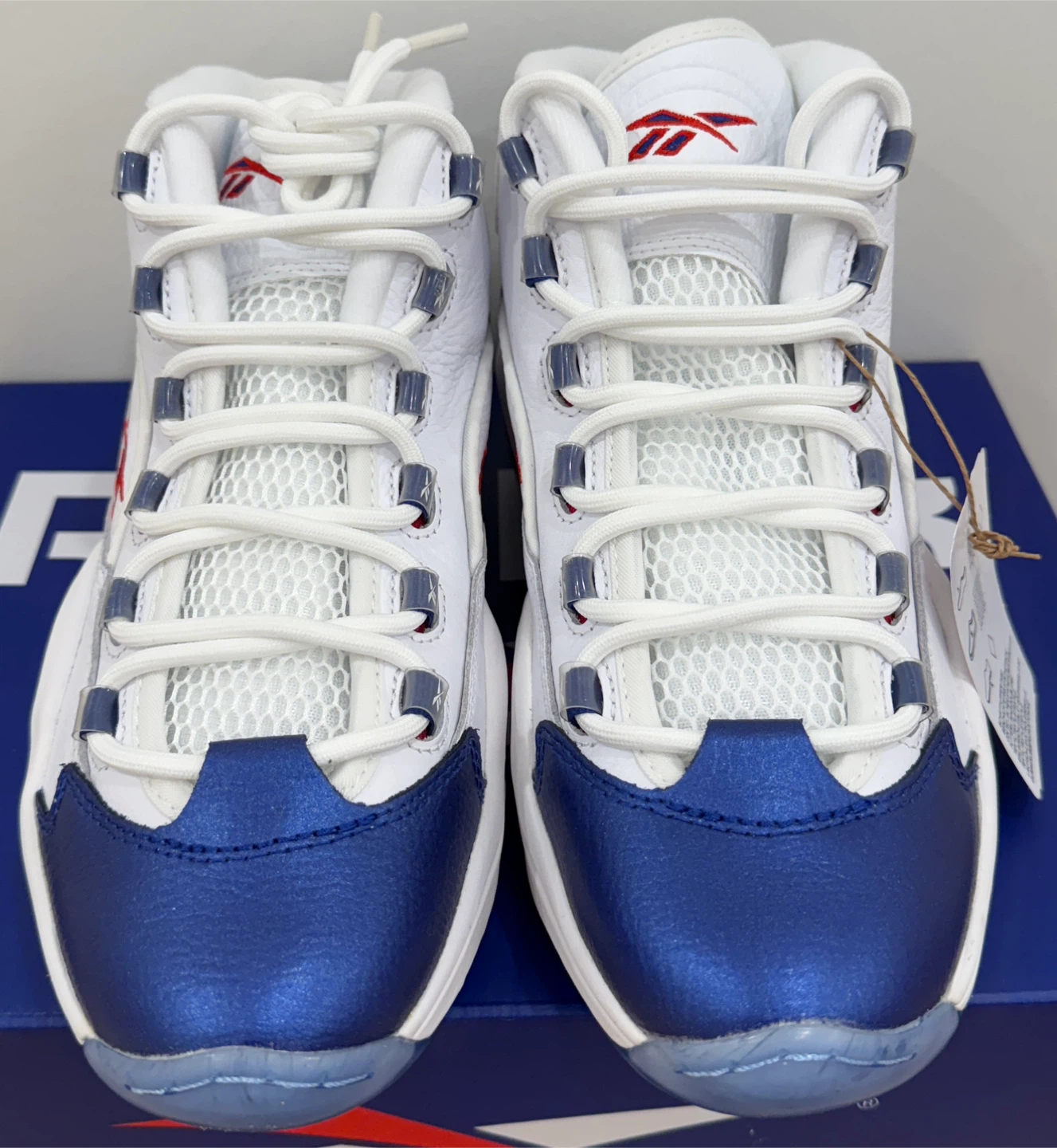 Reebok Question Mid Blue Toe – Allen Iverson Shoes – $150 OBO - photo 3