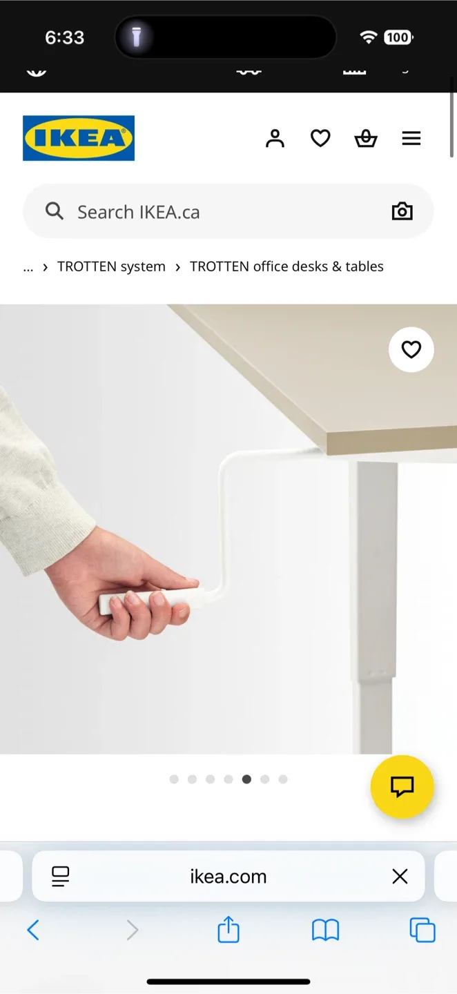 IKEA Trotten Beige/White Sit/Stand Desk 160 x 80 image indicator(3)