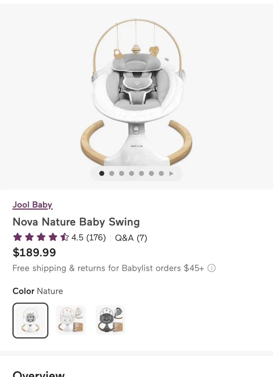 Jool Baby Nova Nature Baby Swing image indicator(2)