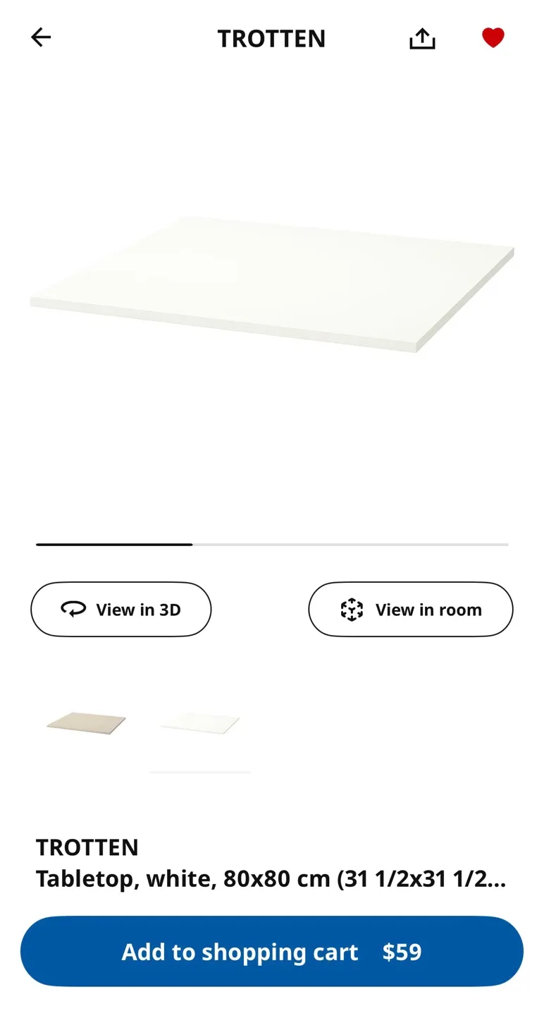IKEA TROTTEN tabletop white image indicator(6)